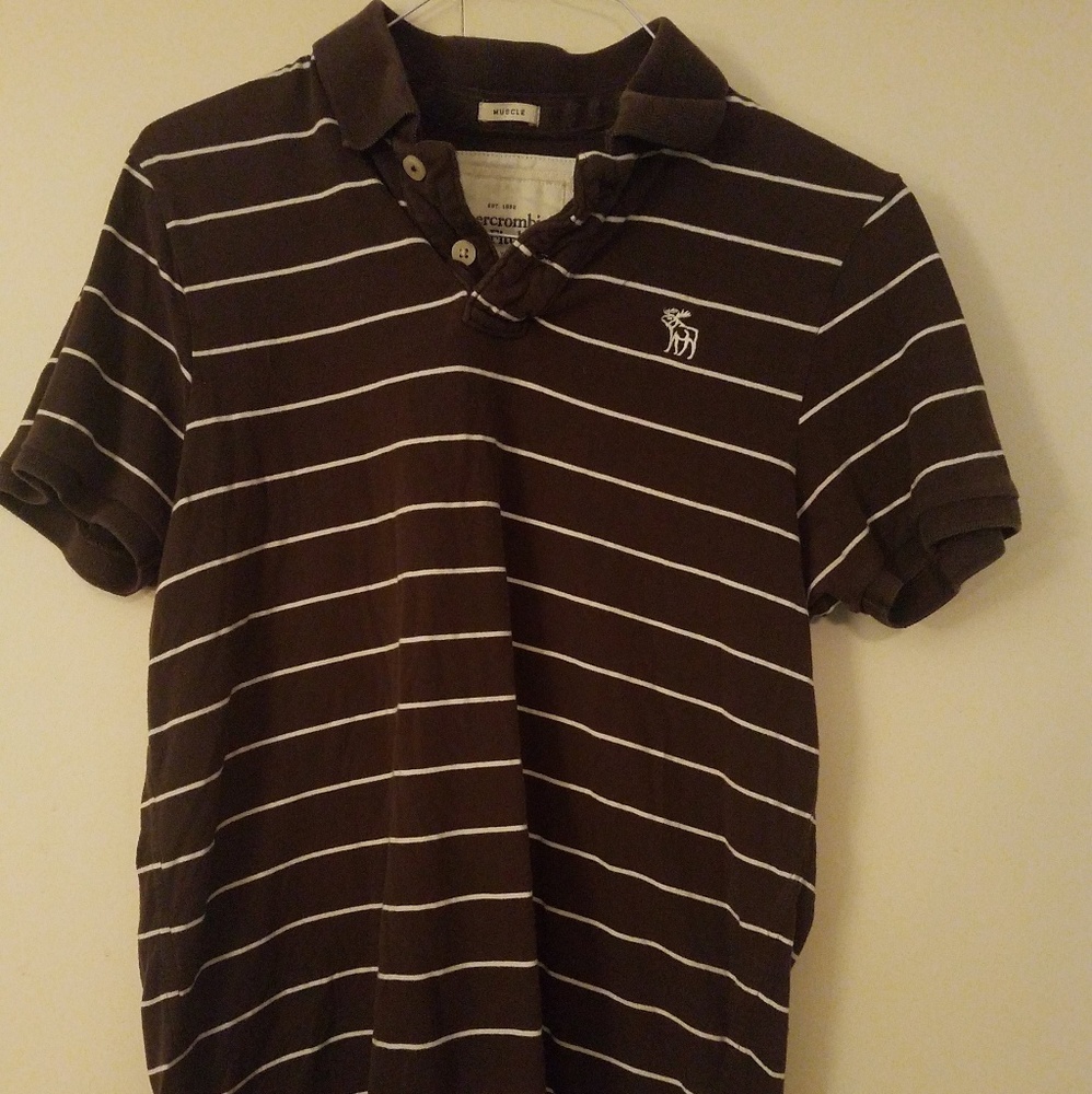 Abercrombie & Fitch - Mens XL Brown Polo